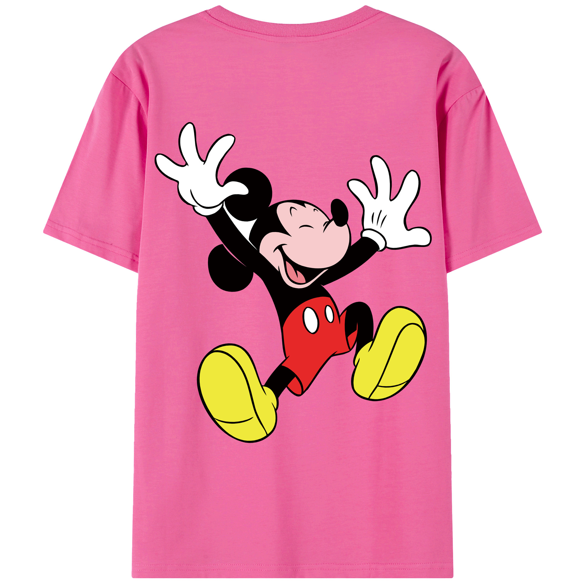 （画像用） ミッキーマウス Mickey Mouse レディース半袖Tシャツ(バックプリント)